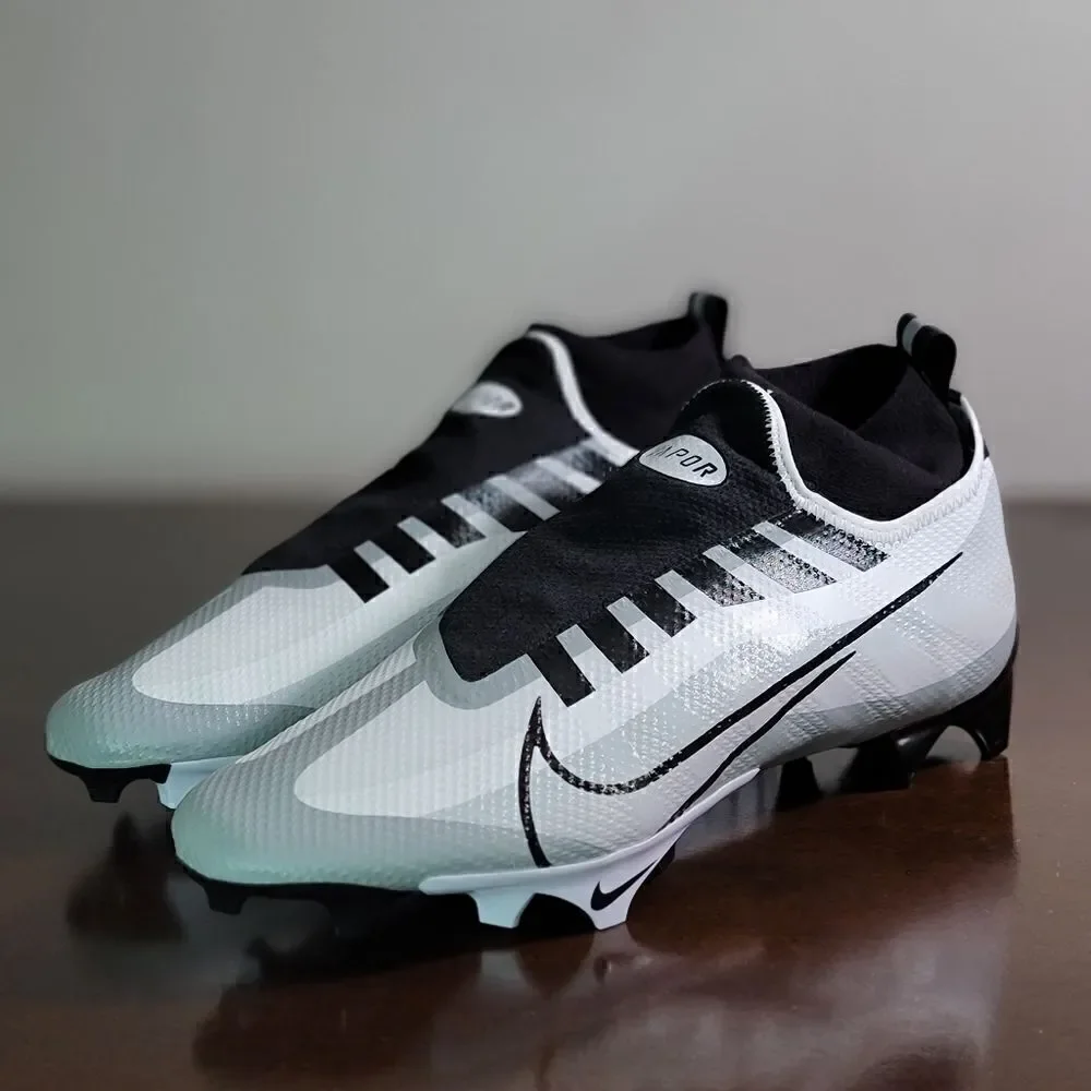 Nike Vapor Edge Pro 360 White Pure Platinum Black Football Shoes Cleats 11.5 New